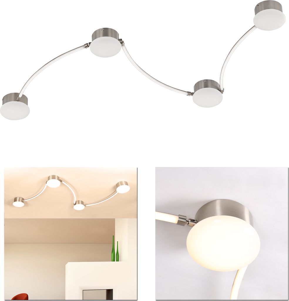 Deckenleuchte Deckenlampe 4 flammig LED modern 28W