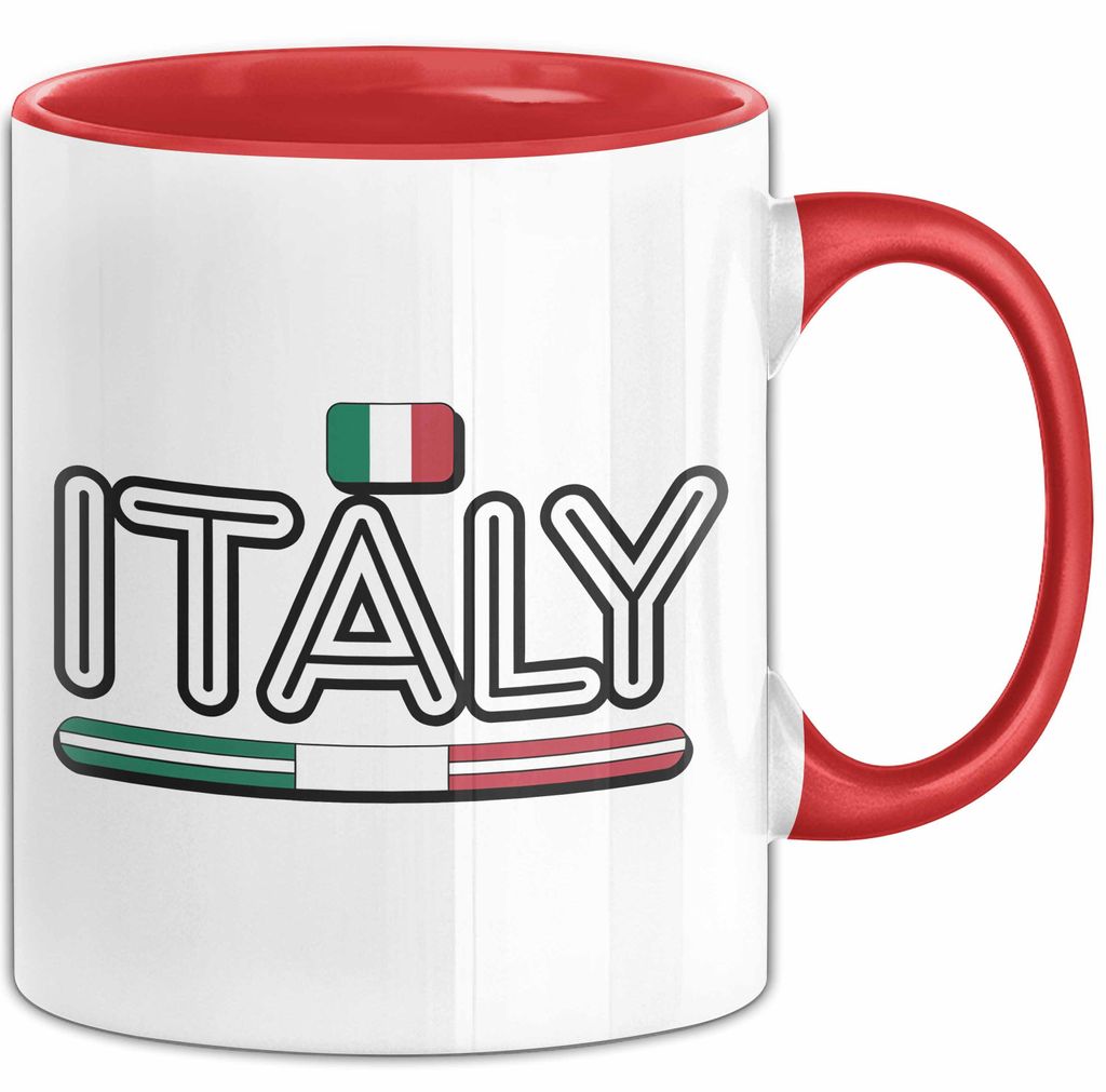 Italien Italien Karte Tasse Geschenk Lustige Geschenkidee Spruch Italien (Rot)