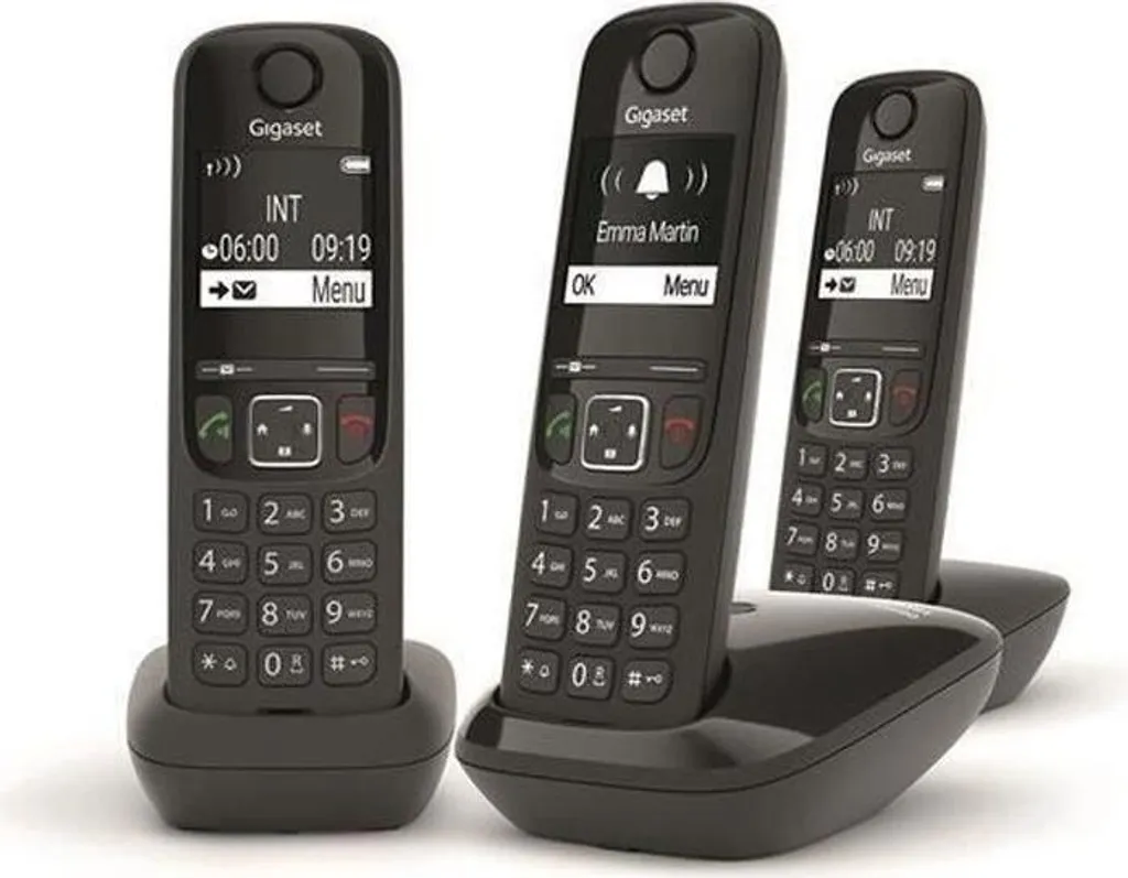 Gigaset AS690 Trio Nero: Telefono Cordless Casa con Blocco Chiamate