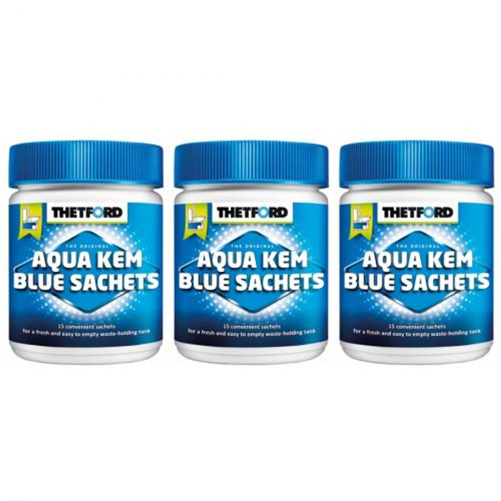 3 x Aqua Kem Blue Sachets 15 Stück Toilette