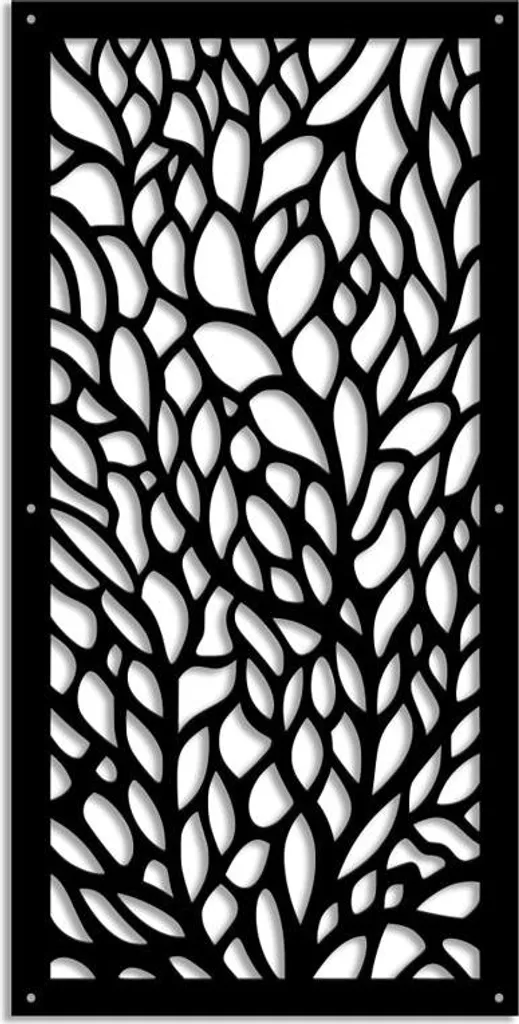 Brise-vue Noir en PVC Perforé 98x198 cm - Occultation Terrasse et Jardin