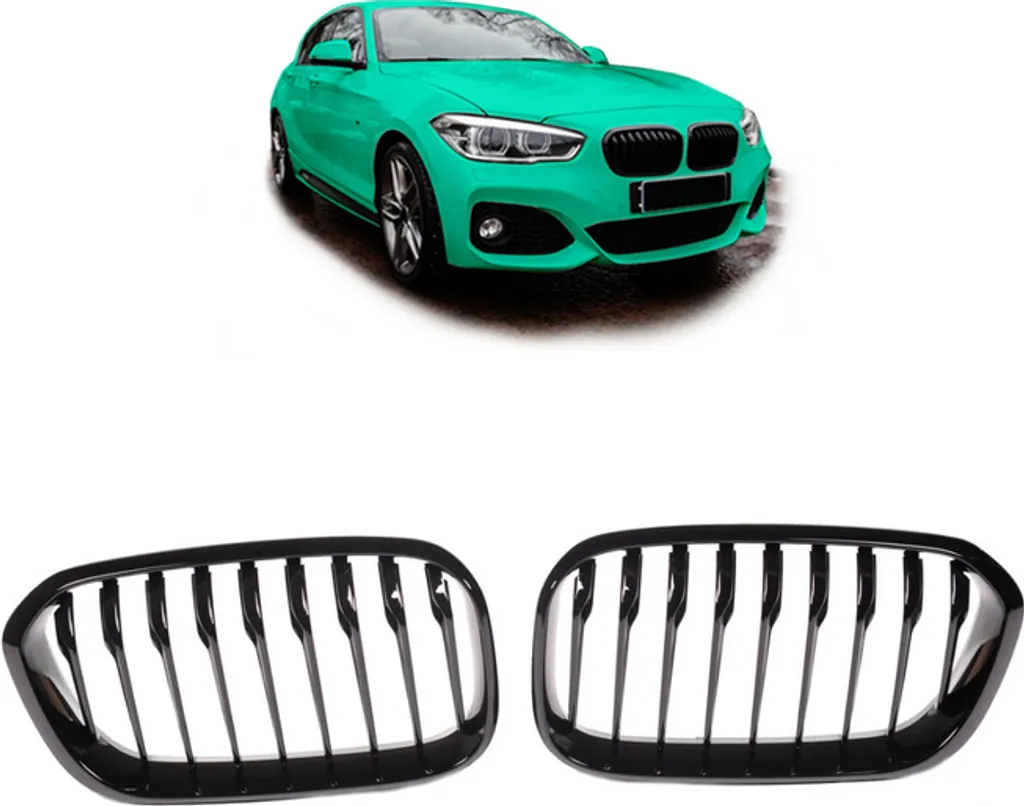 Grille de Calandre Noir Brillant BMW F20 F21 LCI Pack M Style Sport