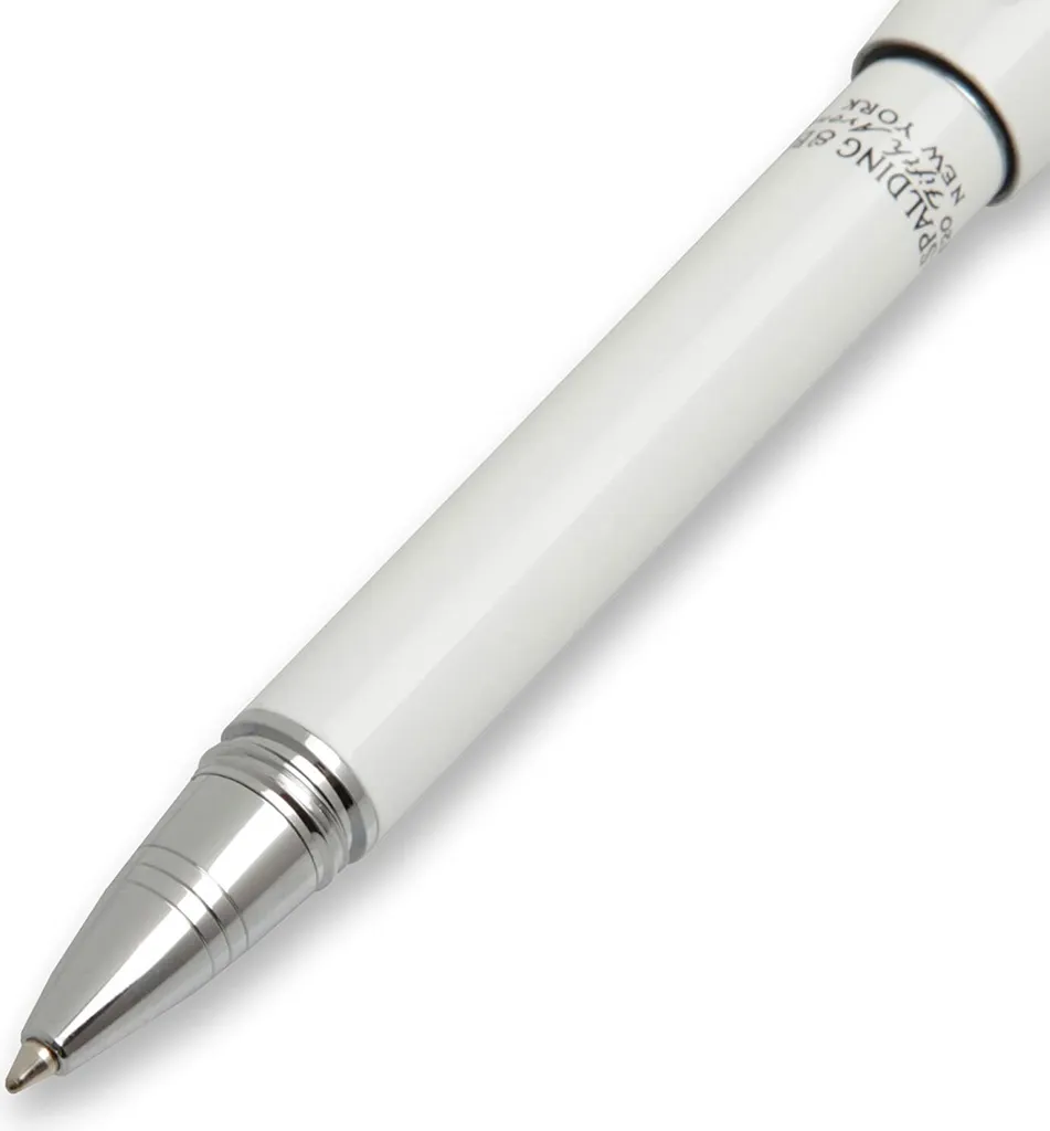 Stylo plume blanc 170131 A.G.Spalding&Bros. design chic acrylique