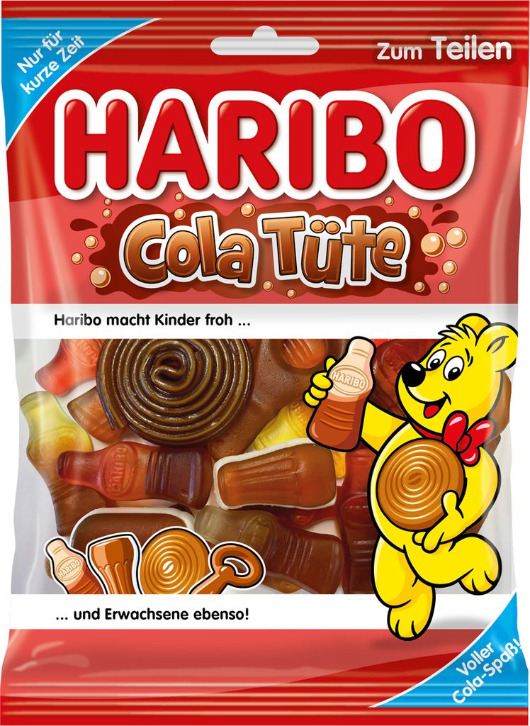 Haribo Cola Tüte Fruchtgummi mit Cola Geschmack der Produktbild 