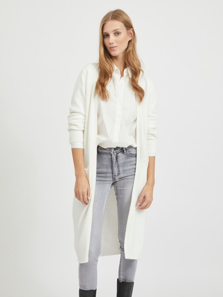 VILA Langer Cardigan Gemütliche Strickjacke mit Taschen Knit Jacket VIRIL Größe: XXL