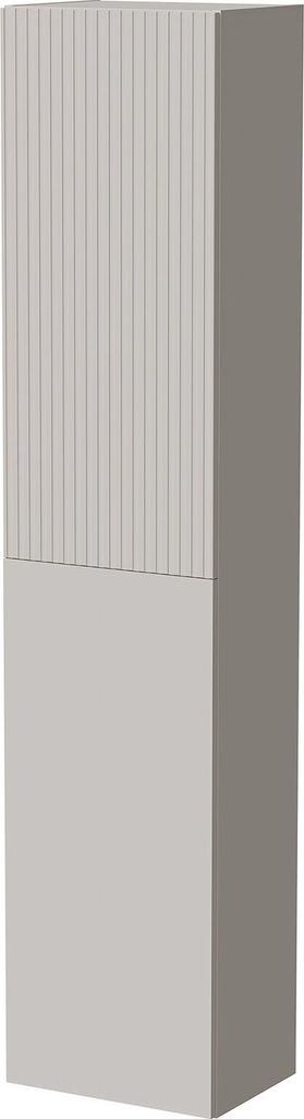 Dmora Vitrine Longano 39,9x29,8x180h cm Beige, 4 Einlegeböden 5 Fächer