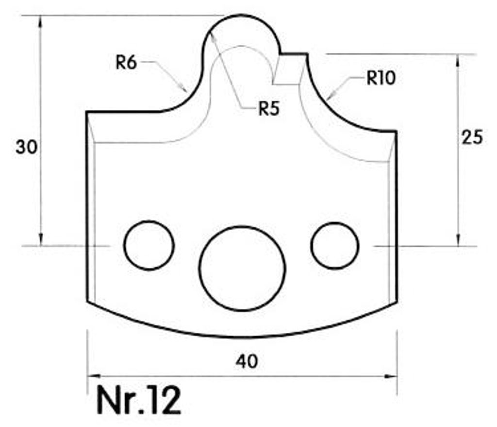 BRÜCK UNI-Profilmesser Nr. 12 HSS | 36312