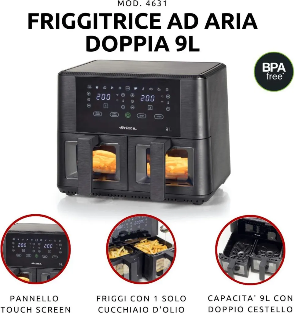 Ariete 4631 Airy Fryer Dual 9L: Il Salva-Cena Definitivo per Genitori