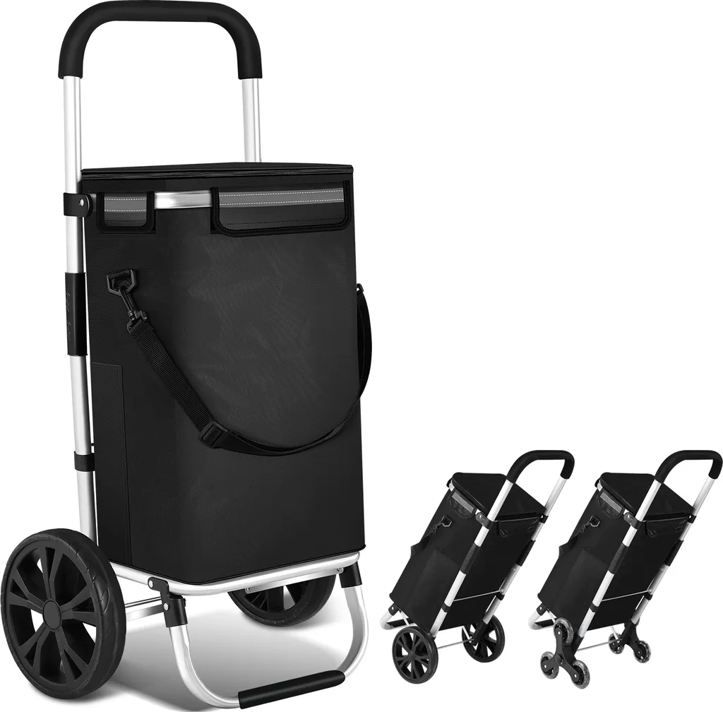 Hengda Carrello Spesa 3in1 40L 40kg Pieghevole Nero | Offerta Online