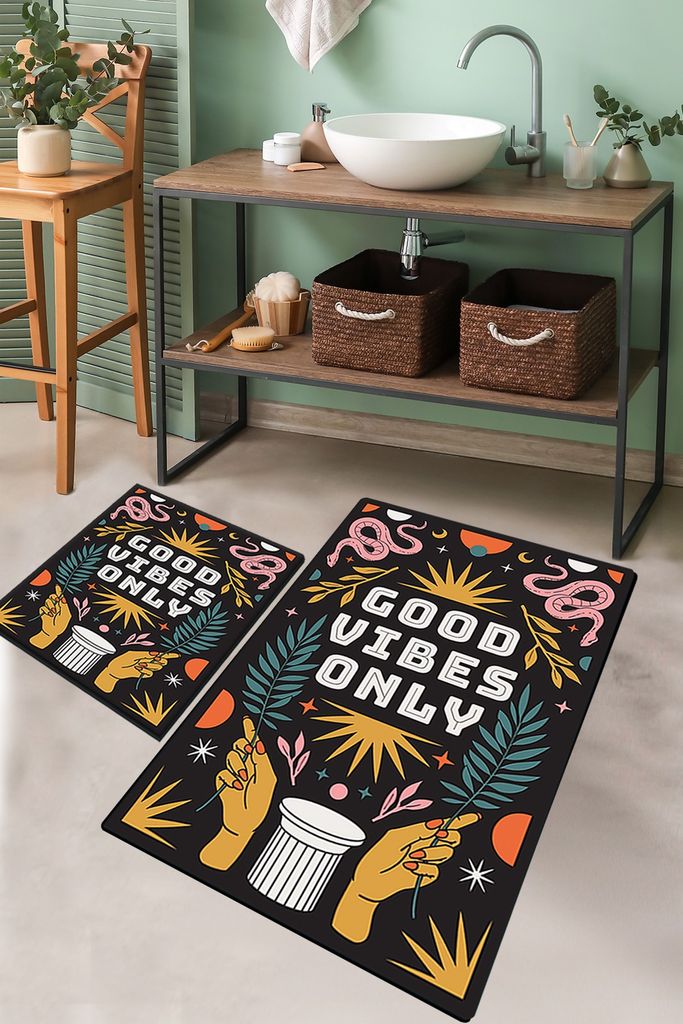 Mijolnir, Snake Trinket, Badematten-Set (2 Stück), Mehrfarbig, 100% POLYESTER, 50 x 60 cm