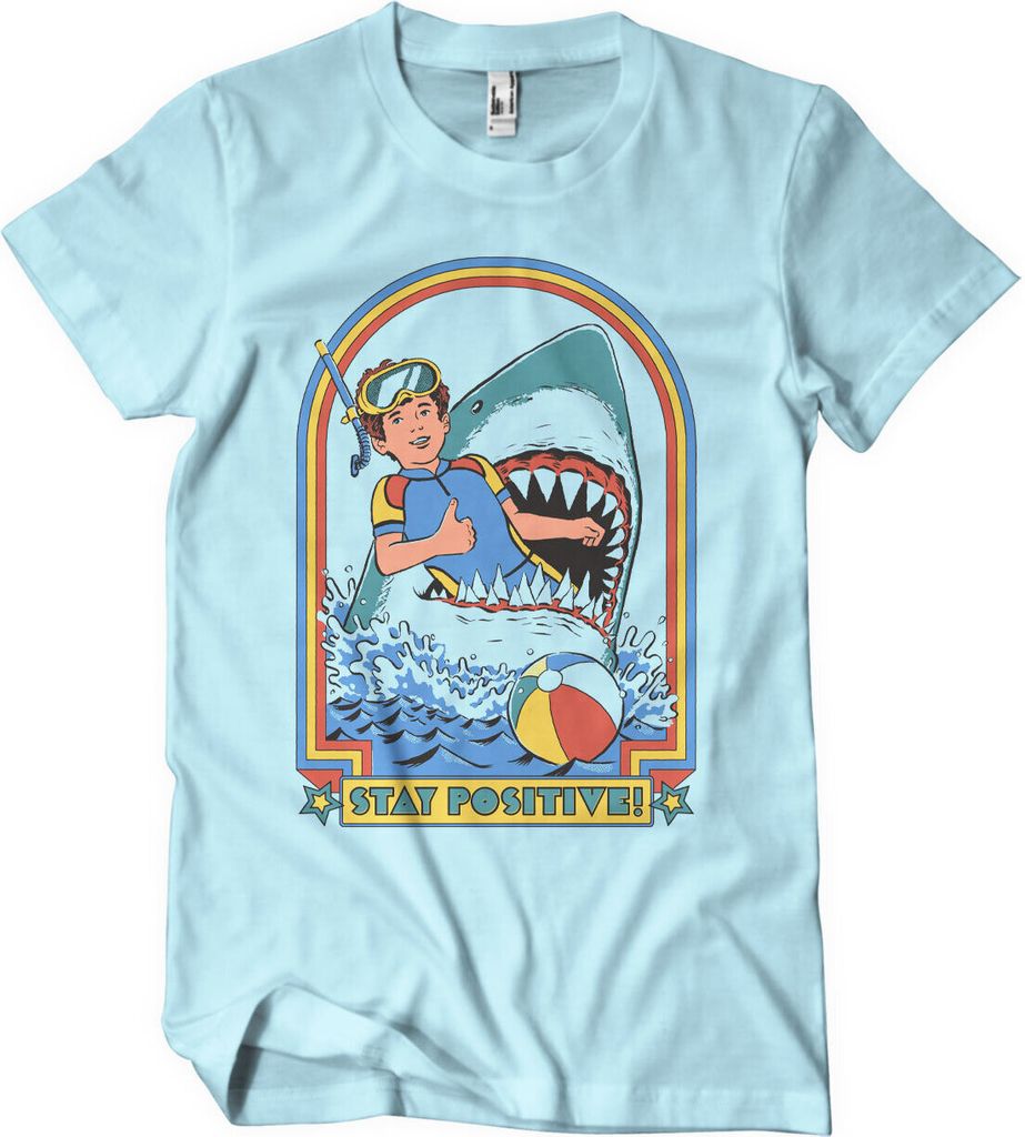 Stay Positive T-Shirt - Medium - Skyblue