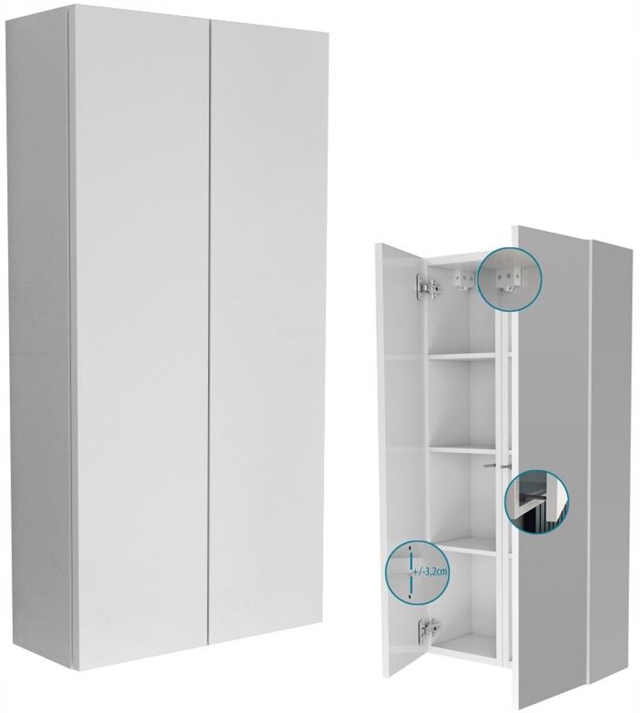 wisząca szafka łazienkowa 50x100x25 biały MAT Zdjęcie produktu 