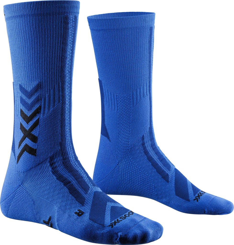 X-SOCKS Hike Discover Crew - High-End-Funktionssocken für verbesserten Komfort, Atmungsaktivität und Schutz bei ausgedehnten Wandertouren - Blau/...