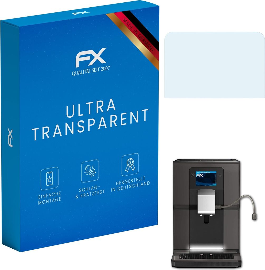 atFoliX FX-Clear 2x Schutzfolie kompatibel mit Krups Intuition Preference (EA872) Displayschutzfolie