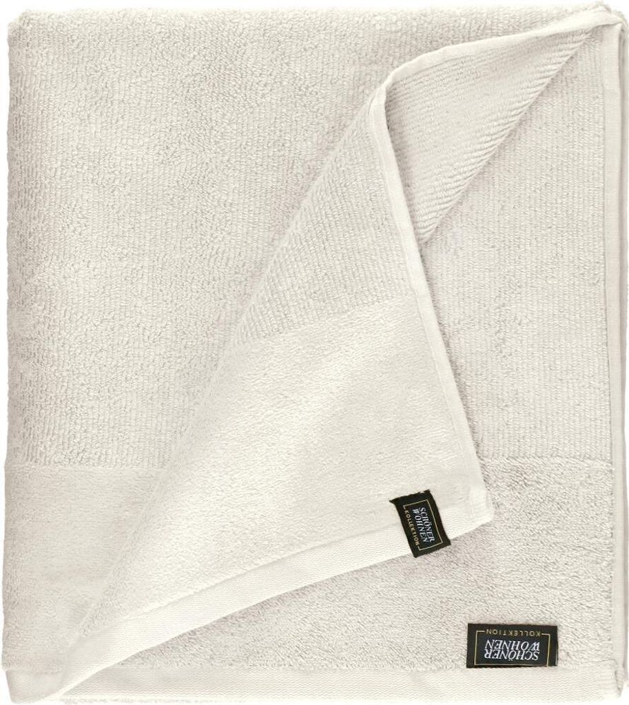 Schöner Wohnen Badetuch Sense Farbe cremeweiß Größe 100x150