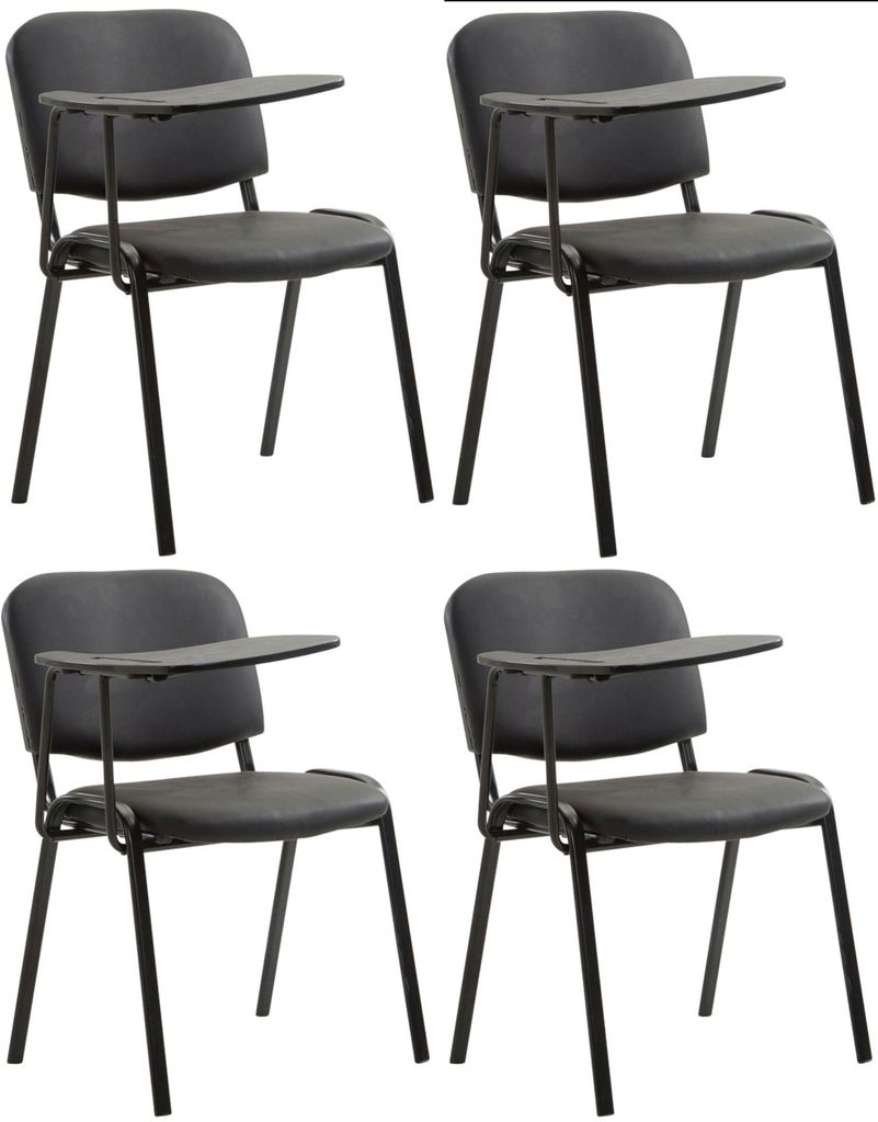 CLP 4er Set Stühle Ken mit Klapptisch Kunstleder gepolstert Produktbild 