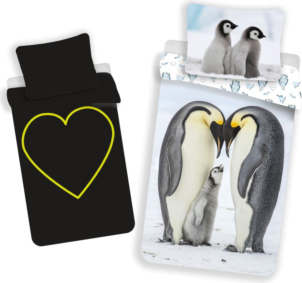 Sada povlečení se svítícím efektem Penguins 140x200 cm + Obrázek produktu 