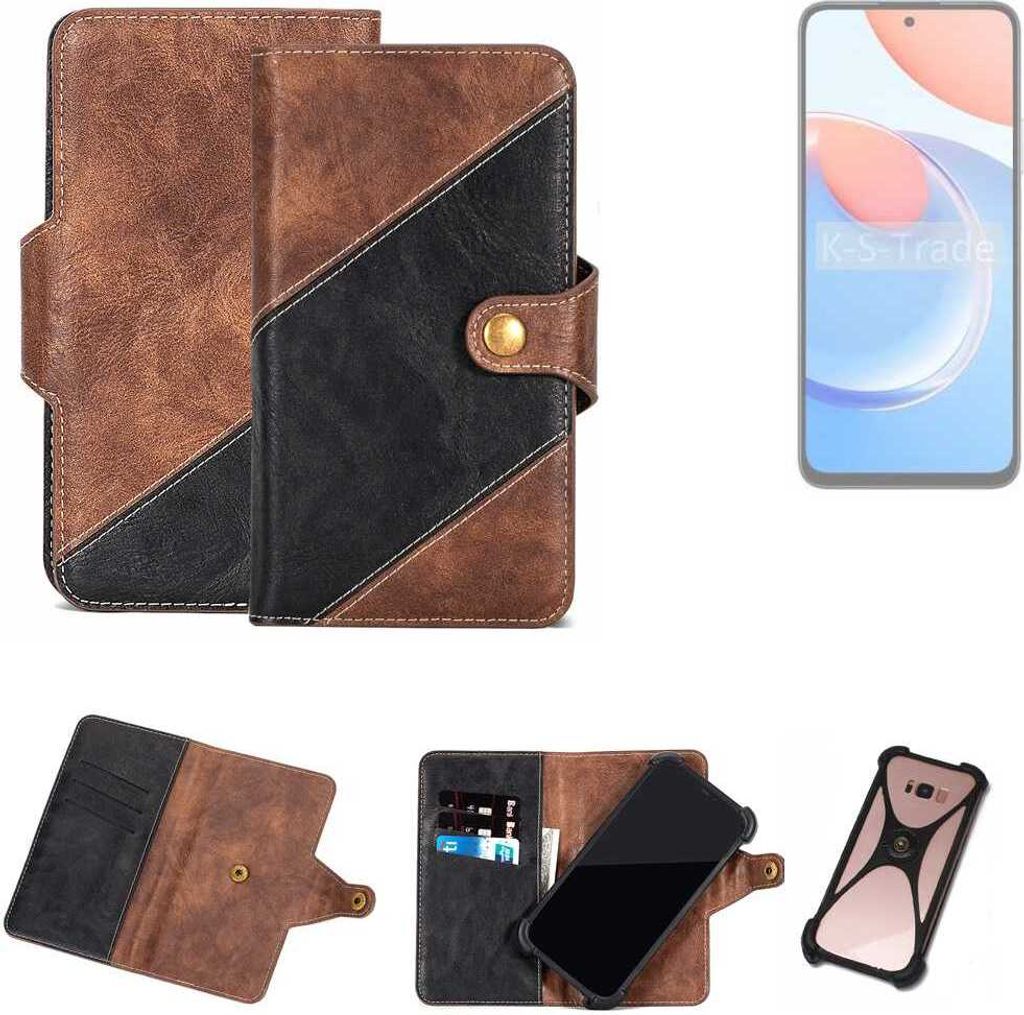 K-S-Trade Handyhülle Schutzhülle Bookstyle Case kompatibel mit Honor Play 8T Klapphülle Cover Hülle Schutztasche 1x