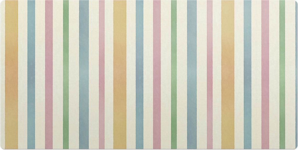 Pastellstreifen– Schreibtischunterlage – Schreibtisch Tischunterlage – 90x45 cm – Unterlage Groß Schreibtischmatte