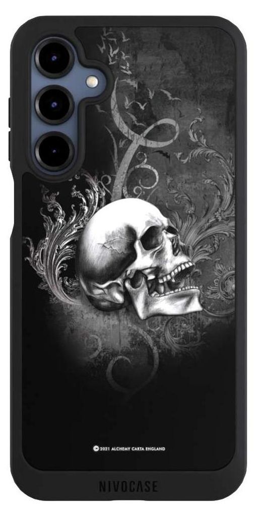 NIVOCASE Handyhülle für Samsung Galaxy A16 5G Hülle NIVOpure Case Schwarz Gothic Schädel Totenköpfe