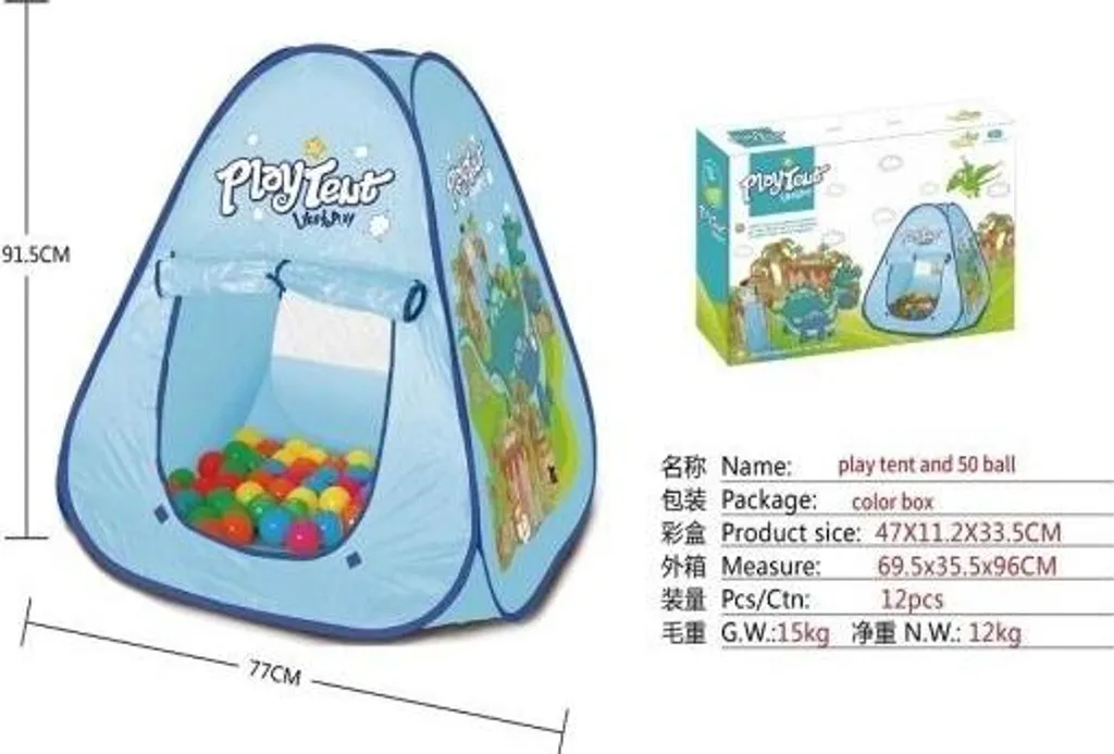 Aire de jeu dinosaure pliable 77 cm : la solution anti-ennui + 50 balles