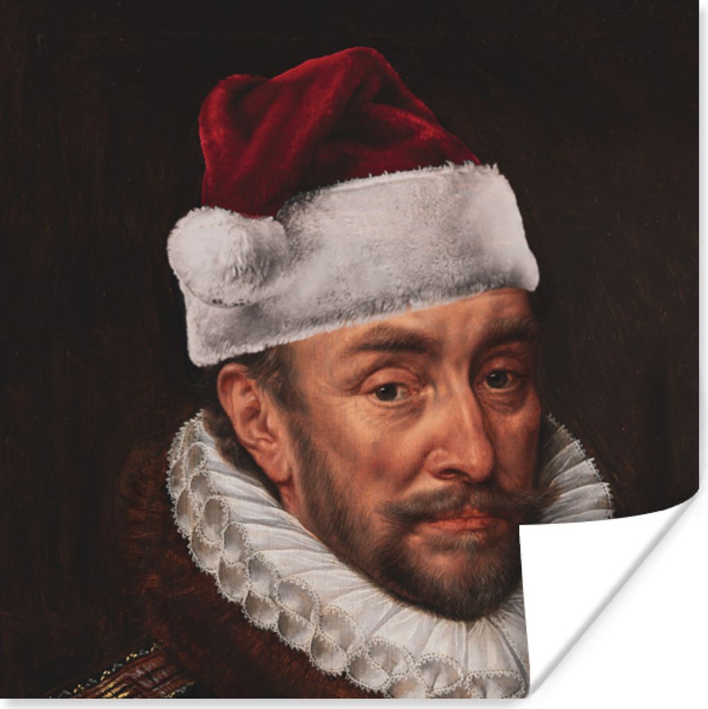 MuchoWow Poster Wilhelm von Oranien - Hut - Weihnachten 100x100 cm - Babyzimmer