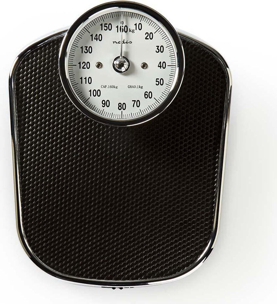 Nedis Personenwaage analog Retro-Design bis 160kg schwarz Produktbild 