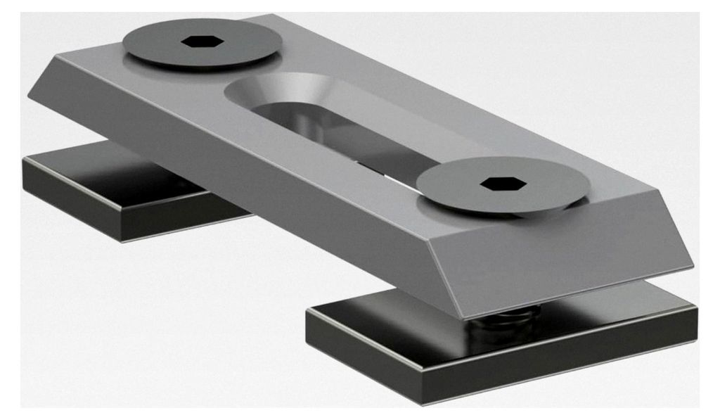 Deckenhalter für Innenlaufstangen verzinkt 1-/2-läufig 0,3 cm Deckenabstand für Innenlaufprofil eckig 14x35 mm