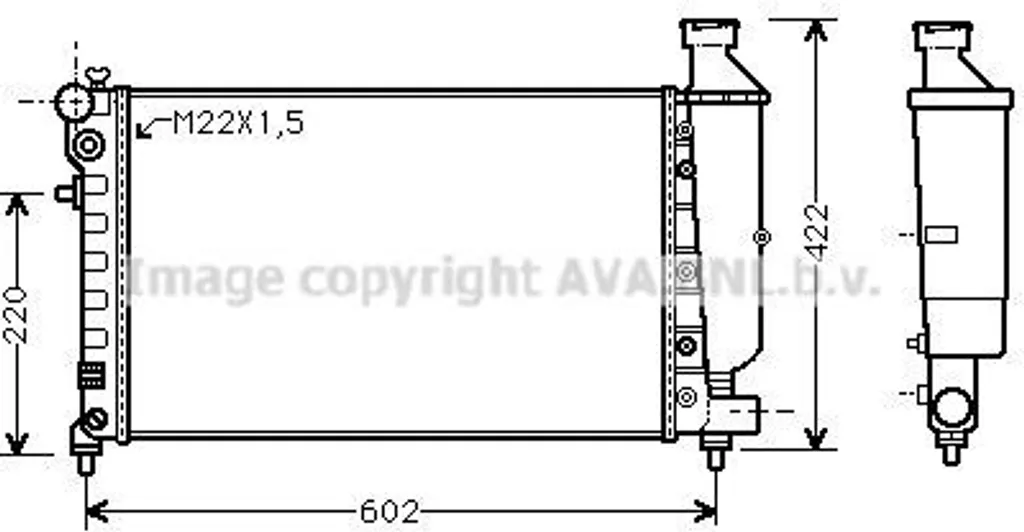 Radiateur Moteur pour Saxo Essence et Diesel - PRASCO CNA2116 Fiable