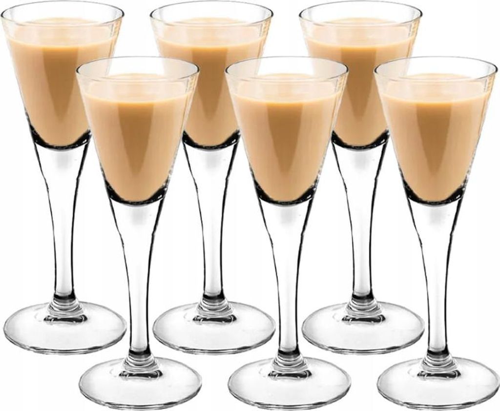 6er Set Likörgläser aus Glas 55 ml 15 cm