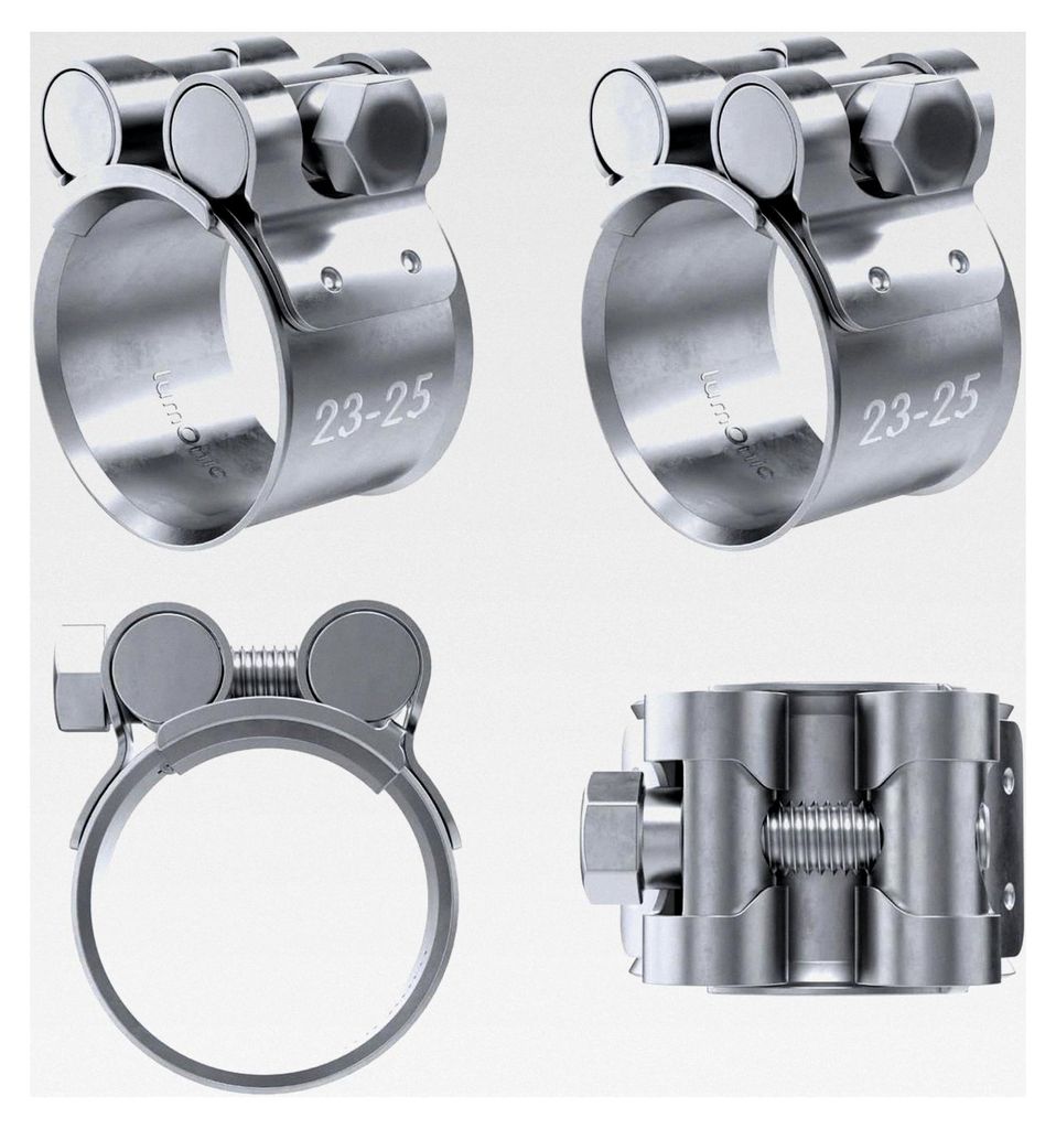 4x Gelenkbolzenschelle 23-25mm Auspuffschelle für PKW und LKW