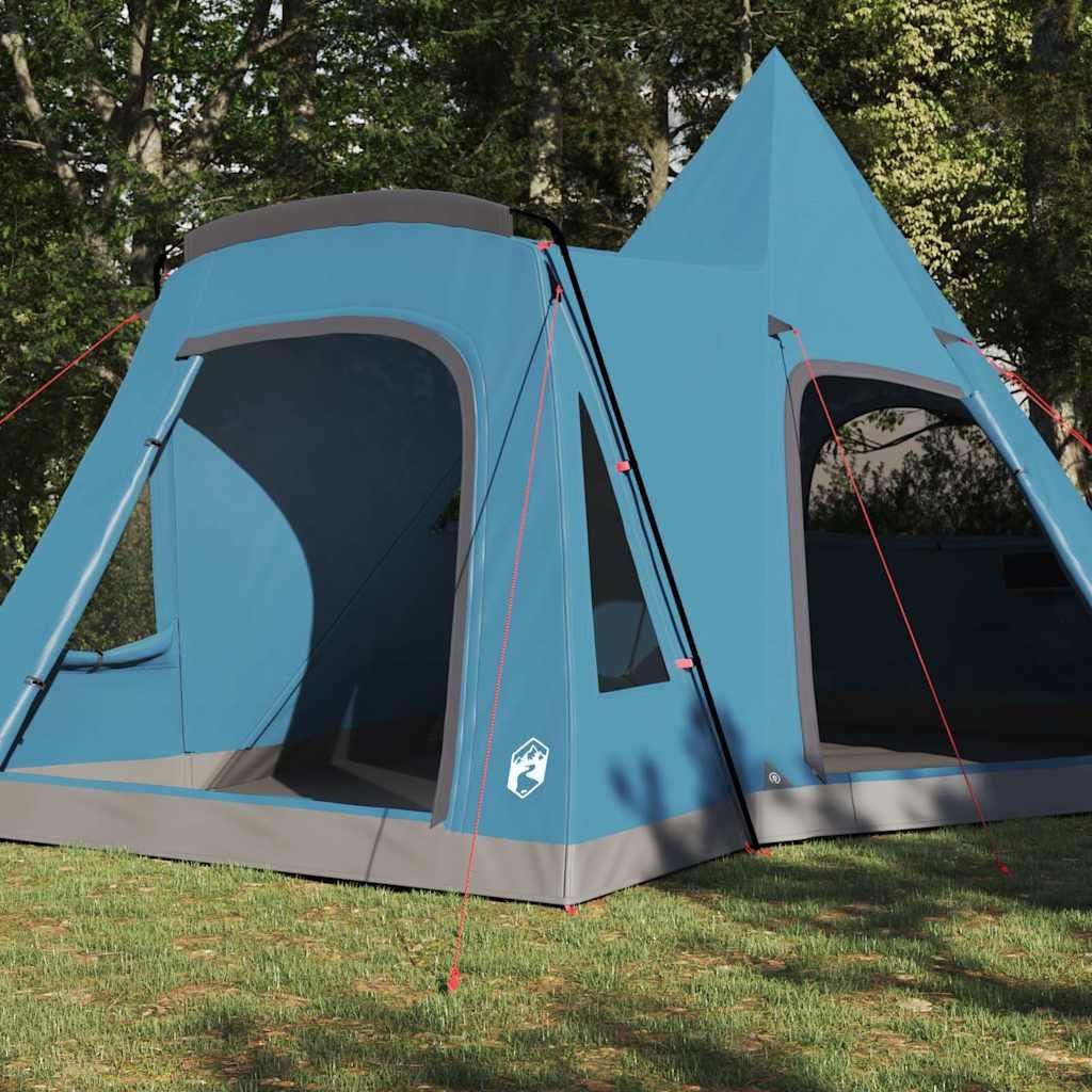 Stabli Teepee Zelt mit Dach mit Speicher Blau 545 x 450 x 295cm - DE738417 - Campingzelte