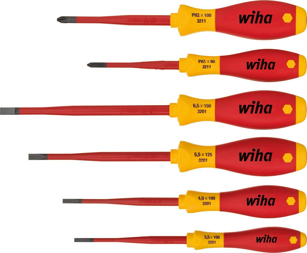 Schraubendrehersatz 3201 K6 6-tlg.Schlitz/PH slim fix VDE Produktbild