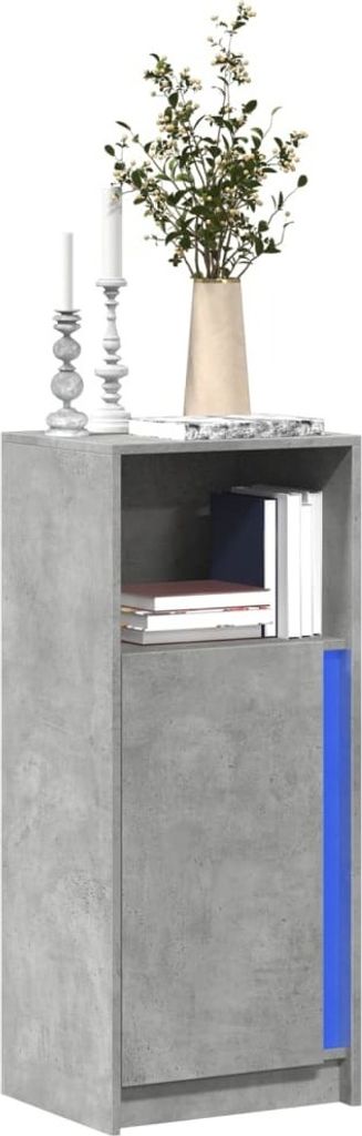 "2026 MODERNE"LED-Sideboard - Hängeschrank/Sideboard - elegantes Design - Flur, Wohnzimmer - Betongrau 42,5x34x100cm Holzwerkstoff Promotion458354...