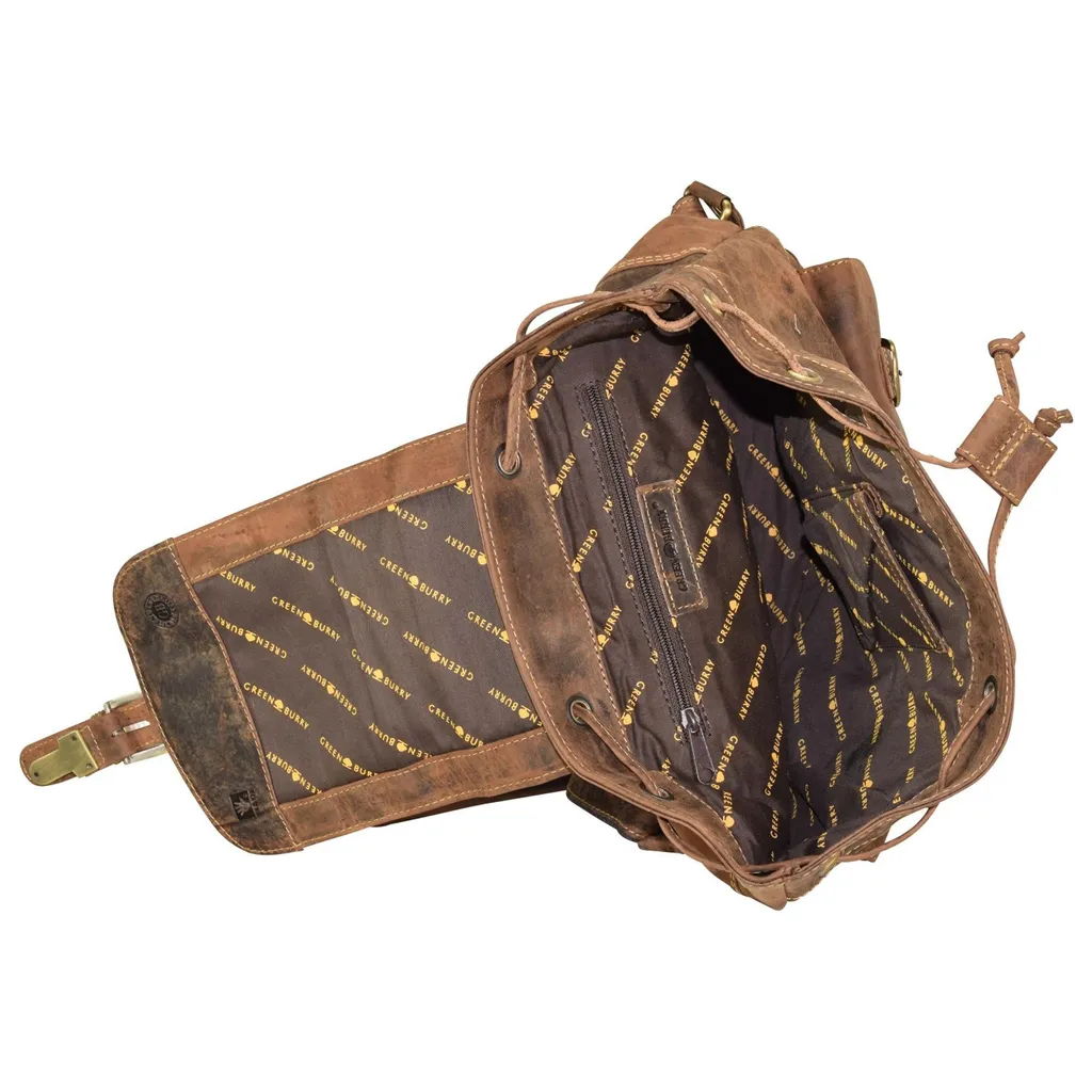 Green Burry 1711 Sac à Dos De Ville – Fermeture éclair, Couleur Marron, Taille L