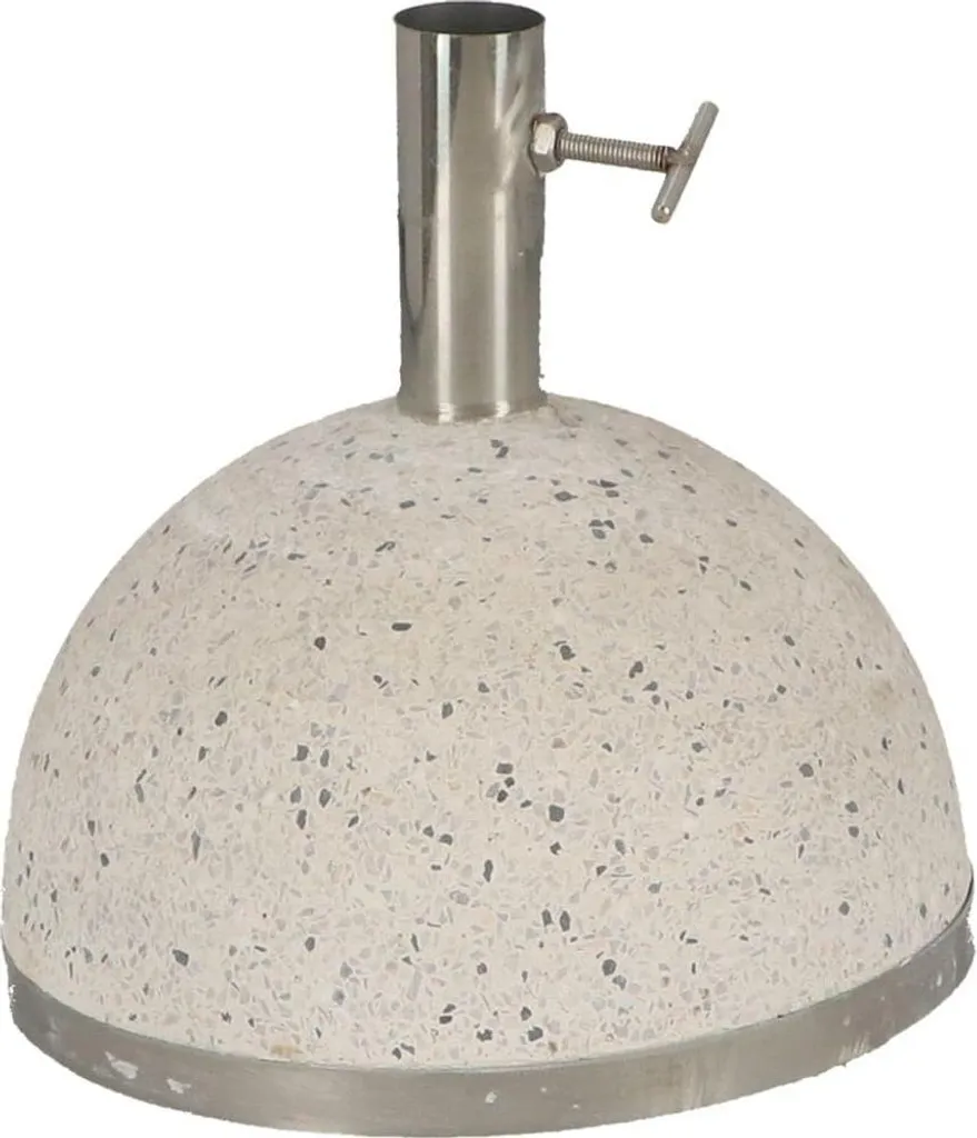 Pied de parasol lourd 115 kg pour terrasse ventée en granit blanc