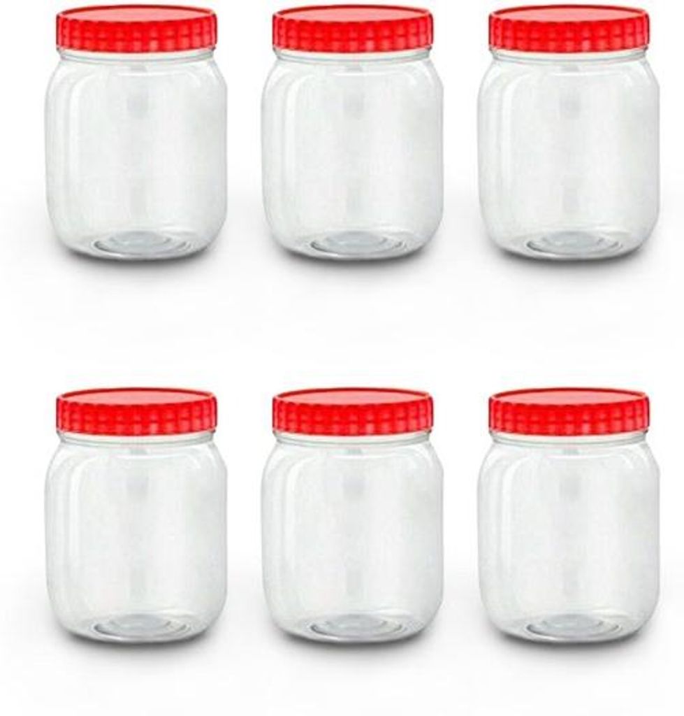 Kleine 500ml Plastikdosen mit Schraubdeckel, luftdicht, BPA-frei, transparent, 6er Set