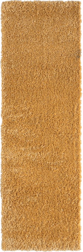 MY-RUG Teppich, Hochflorteppich Shaggy Star, 250x80, gelb , leicht glänzend, extra flauschig, Läufer
