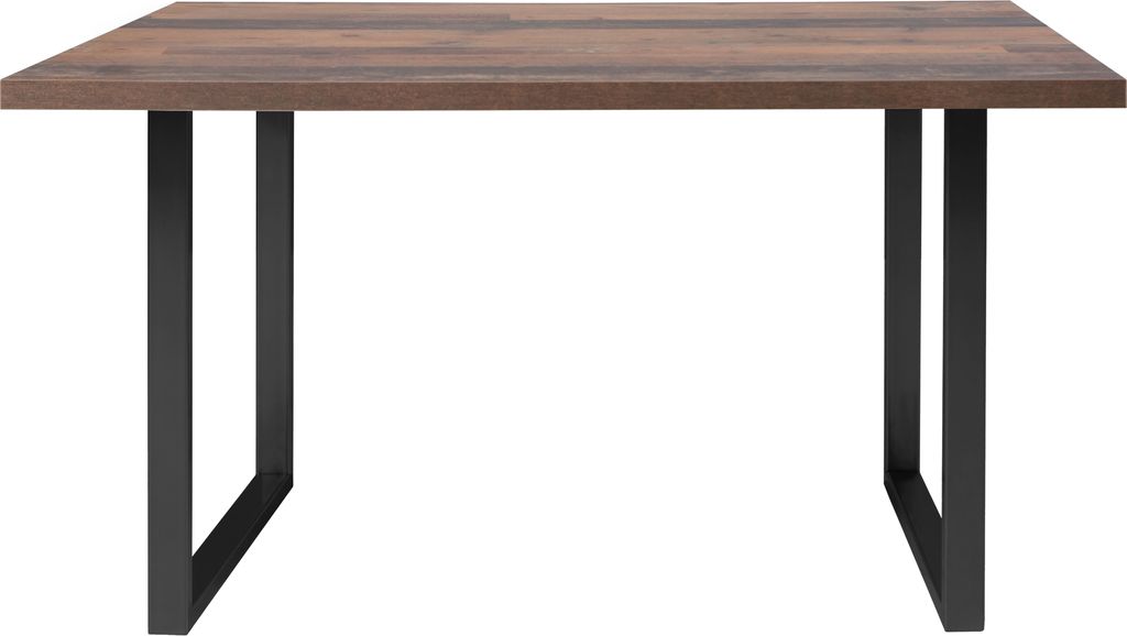 Esstisch >TABLES< in Old – Wood Vintage, U-Metallfüße schwarz - 140x74,7x90cm (BxHxT)