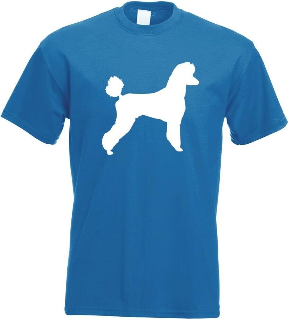 Kiwistar - T-Shirt - royal - Pudel Caniche Hunderasse Motiv Bedruckt Funshirt Design Print - mit Motiv Bedruckt - Funshirt Design - Sport - Freizei...