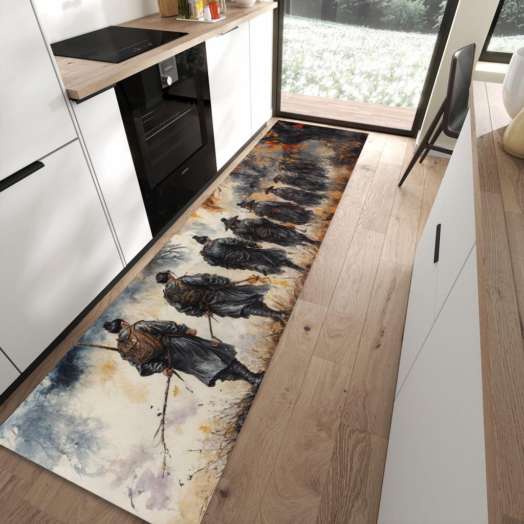 Küchenteppich 80x300cm rutschfest & abwischbar PVC Läufer - Spezialkräfte Herst