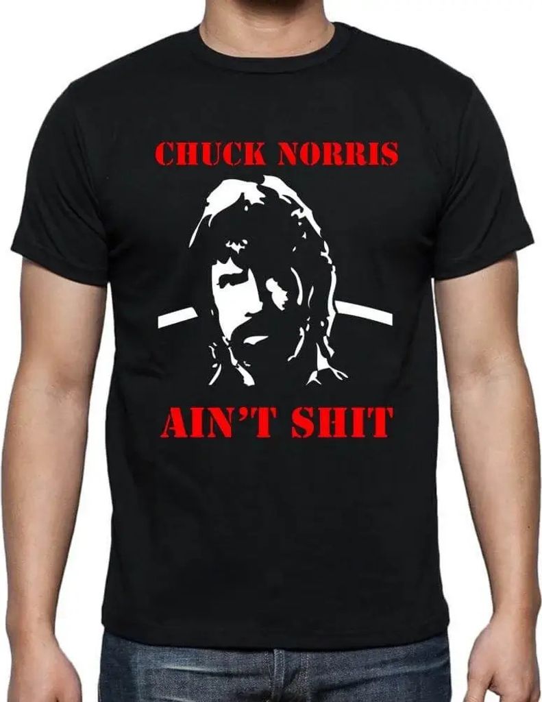 Herren Grafik T-Shirt Chuck Norris ist nicht – Chuck Norris Aint – Öko-Verantwortlich Vintage Jahrgang Kurzarm Lustige Druck Geburtstag Gesche...