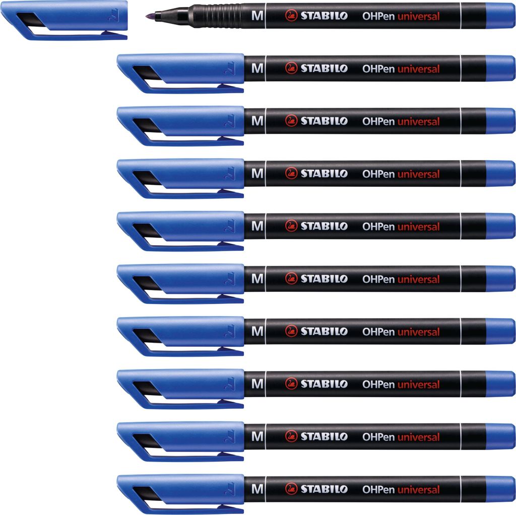 Folienstift - STABILO OHPen universal - permanent medium - 10er Pack - blau