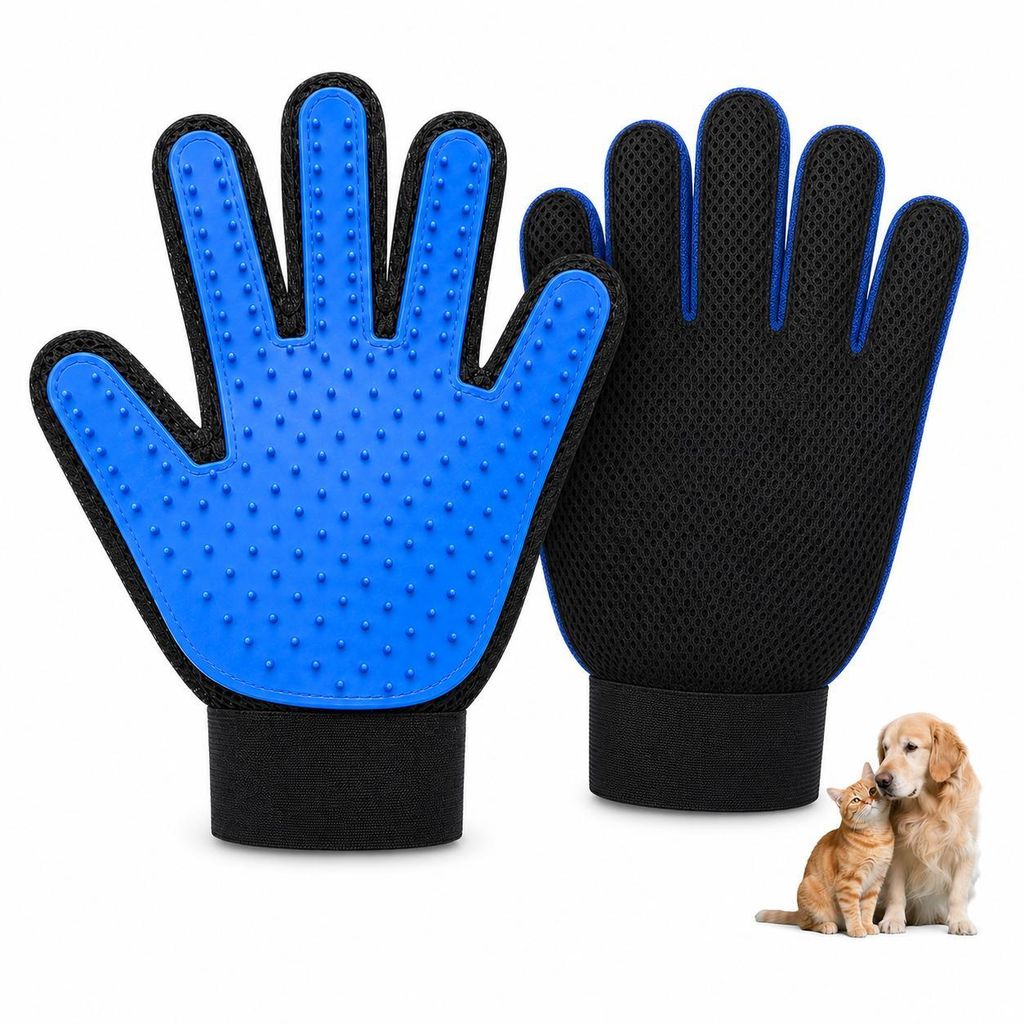 Tierhaarentferner Handschuh für Hunde & Katzen – Fellpflege Produktbild  KI-generiertes Bild