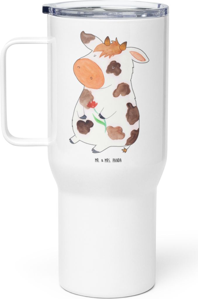 Mr. & Mrs. Panda Trinkgefäß Kuh - Weiß - Geschenk, Thermobecher, Teetasse, Kühe, Milchkuh, thermosbecher, Hof, Spruch, Milch, Kaffee-to-go-Bech...