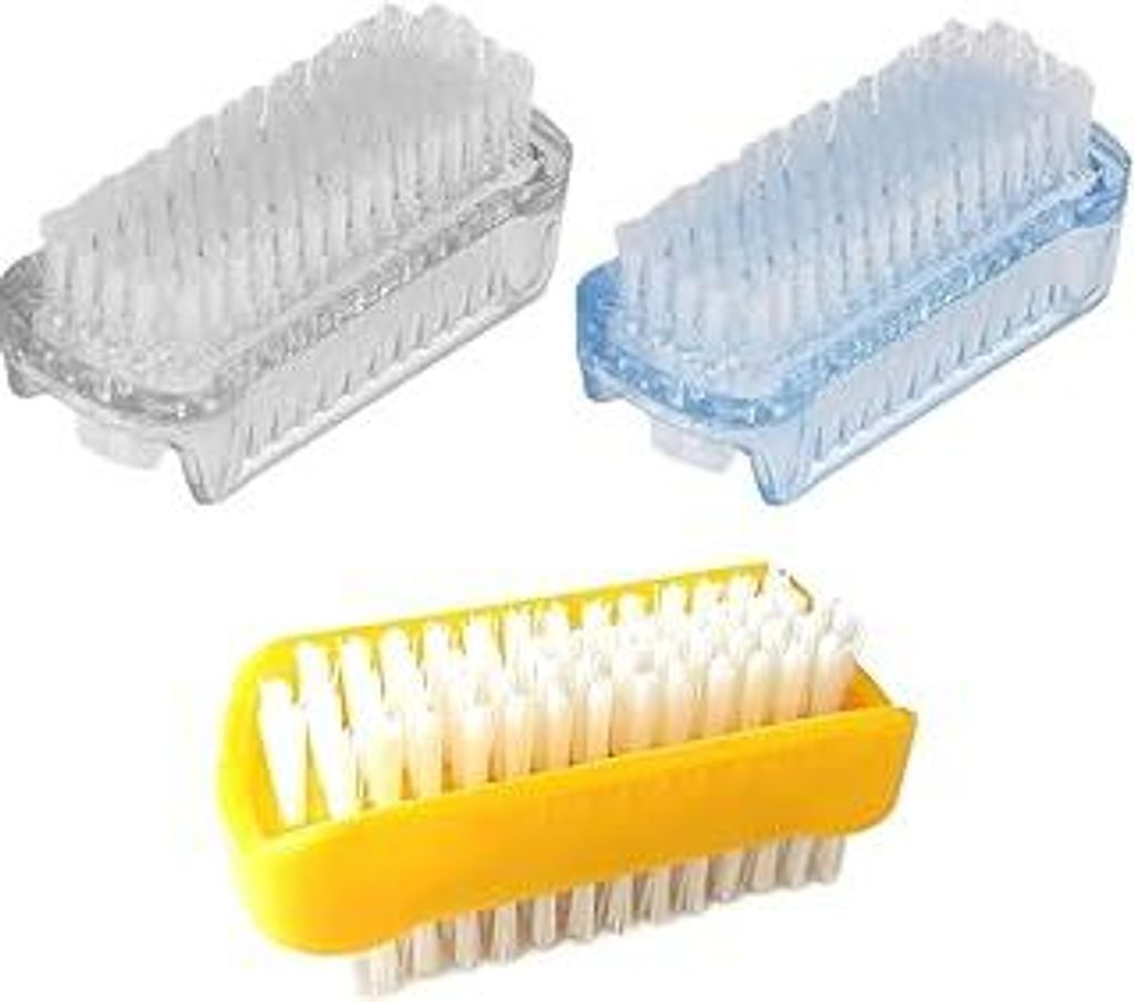Nagelbürste, Nagelbürsten Doppelseitige Transparent Finger Bürste Peeling Bürste Nagel, Handbürste Nagelbürste für Reinigung von Hand Nagel ...