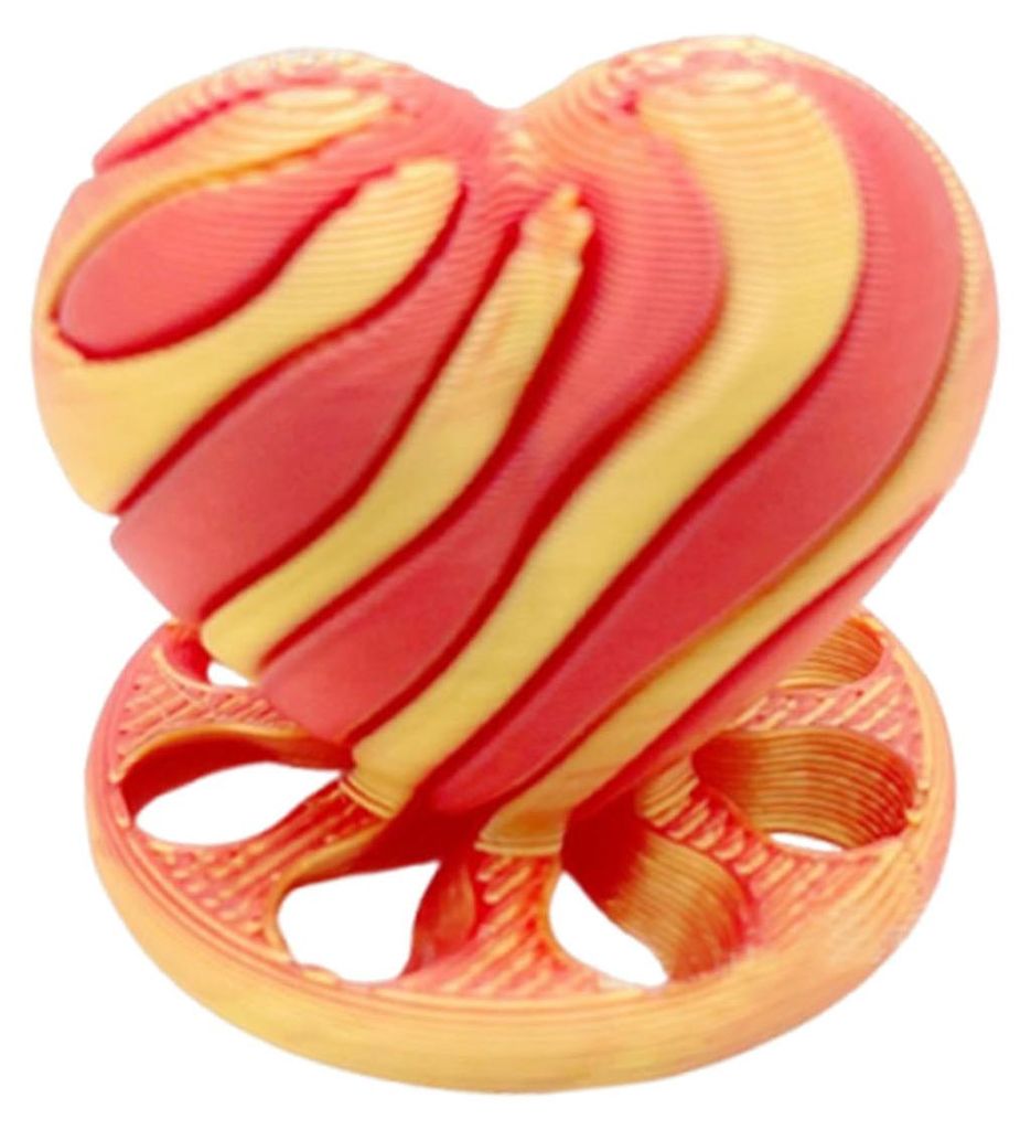 3D-gedruckte Herzfigur, Mini-Herzspirale, Fidget-Spielzeug, lustige Schreibtischdekoration, Geschenk zur Linderung von Angst und Stress für Kinder...