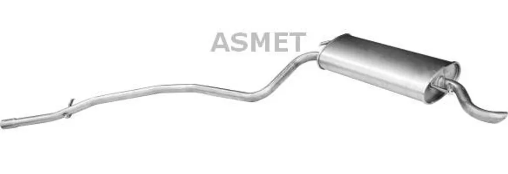 Pot d'échappement arrière pour Seicento - Silencieux ASMET 16022 OE