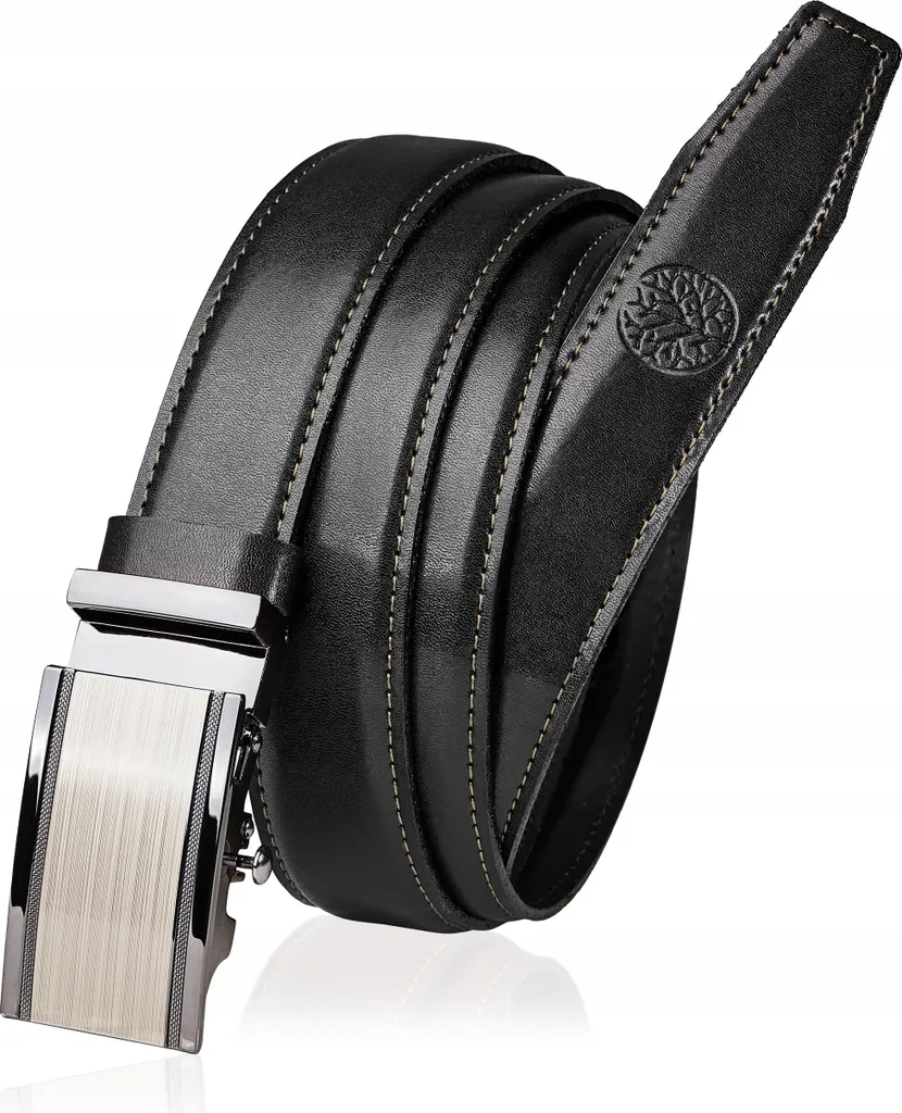 Cintura Uomo Senza Buchi Betlewski Pelle Nera 32mm Automatica