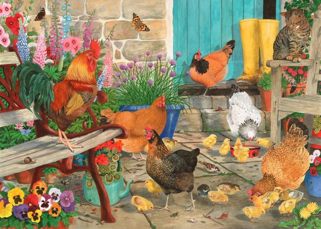 Puzzle Poule Piquée 1000 pièces haute qualité avec illustration originale